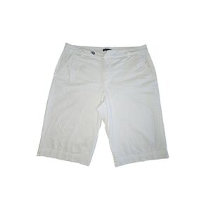 Bandolino Women's White Ivette Bermuda Shorts Size 16
